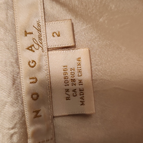 Nougat London Taupe/Brown Silk/Cotton Dress Size 2 - Picture 4 of 13